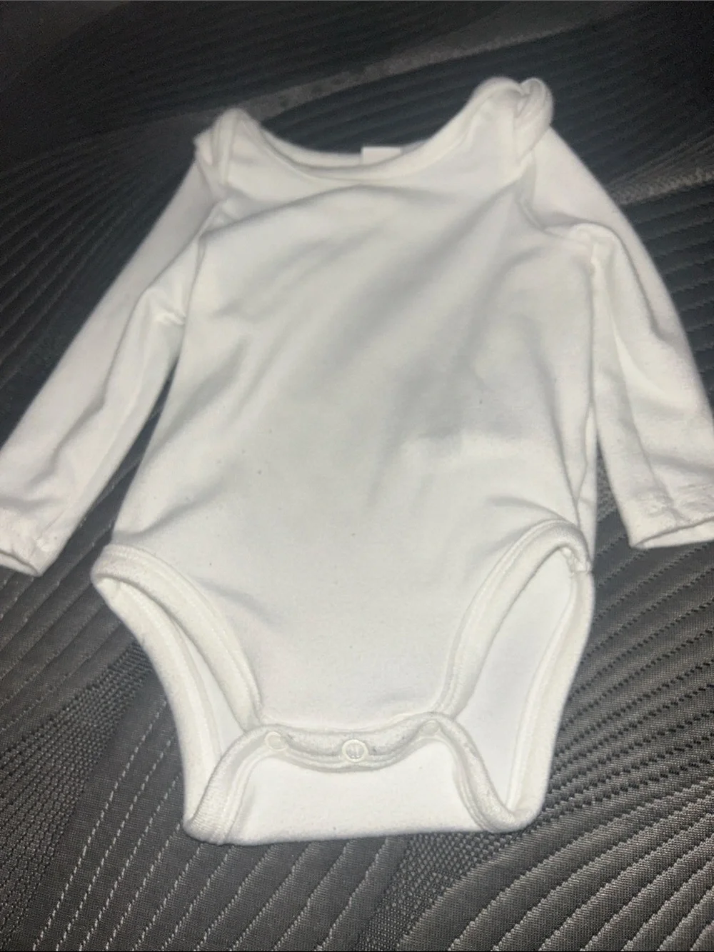 SHEIN White Long-Sleeve Baby One-Piece Bodysuit